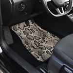 Tan And Black Snakeskin Print Front Car Floor Mats