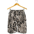 Tan And Black Snakeskin Print Men's Shorts
