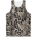 Tan And Black Snakeskin Print Men's Tank Top