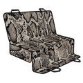 Tan And Black Snakeskin Print Pet Car Back Seat Cover