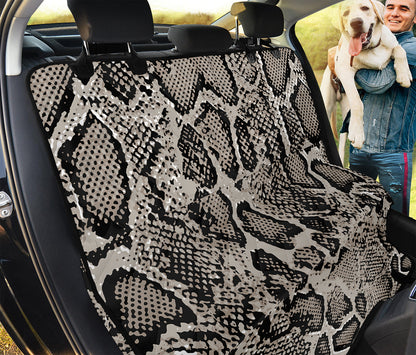 Tan And Black Snakeskin Print Pet Car Back Seat Cover