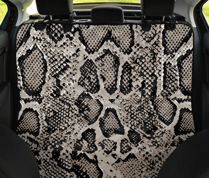 Tan And Black Snakeskin Print Pet Car Back Seat Cover