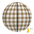 Tan And White Gingham Pattern Print Basketball