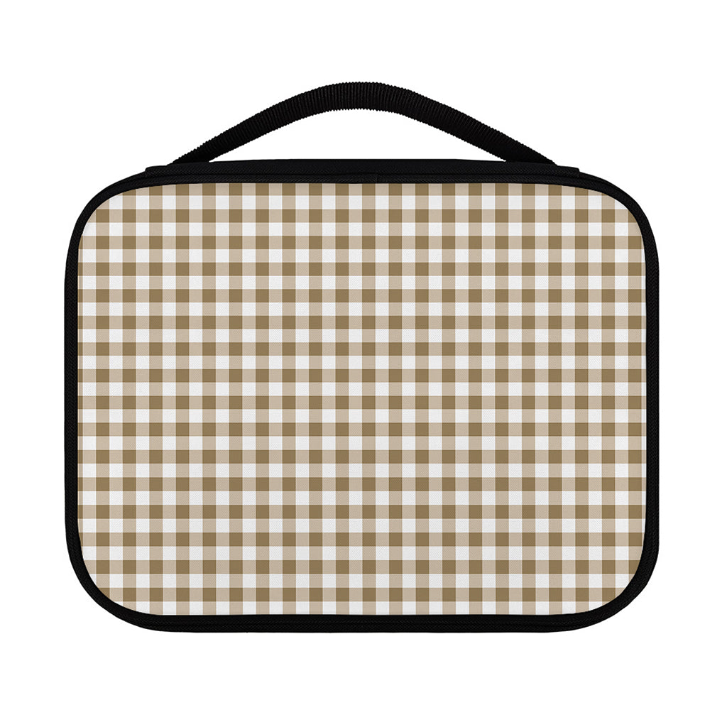 Tan And White Gingham Pattern Print Classic Bible Case