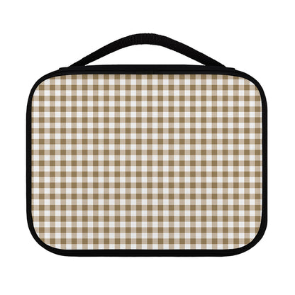 Tan And White Gingham Pattern Print Classic Bible Case