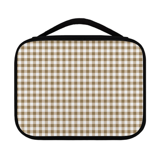 Tan And White Gingham Pattern Print Classic Bible Case