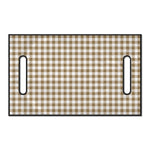 Tan And White Gingham Pattern Print Golf Cart Seat Cover