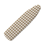 Tan And White Gingham Pattern Print Ironing Board Cover