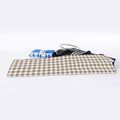 Tan And White Gingham Pattern Print Sports Towel