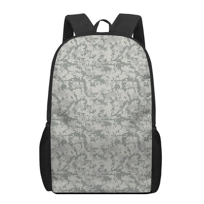 Tan Digital Camo Pattern Print 17 Inch Backpack
