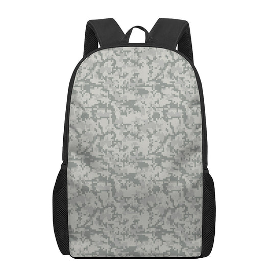 Tan Digital Camo Pattern Print 17 Inch Backpack