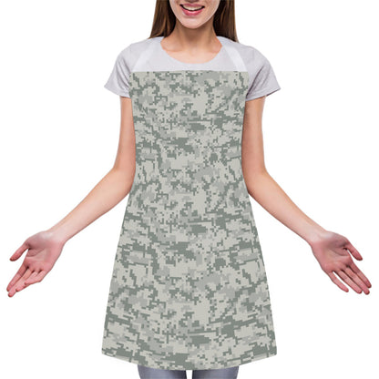 Tan Digital Camo Pattern Print Adjustable Apron
