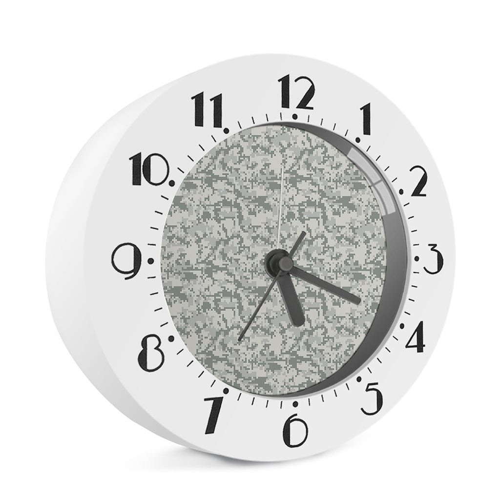 Tan Digital Camo Pattern Print Alarm Clock