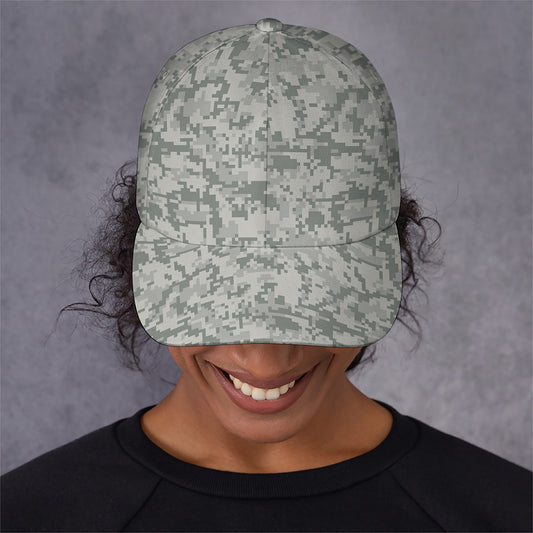 Tan Digital Camo Pattern Print Baseball Cap
