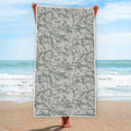 Tan Digital Camo Pattern Print Beach Towel