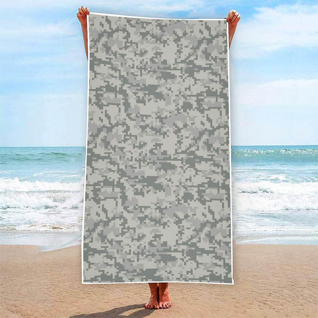 Tan Digital Camo Pattern Print Beach Towel