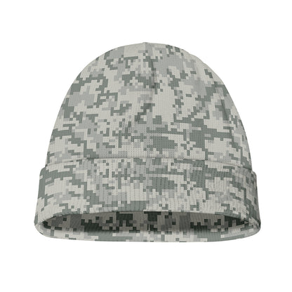 Tan Digital Camo Pattern Print Beanie