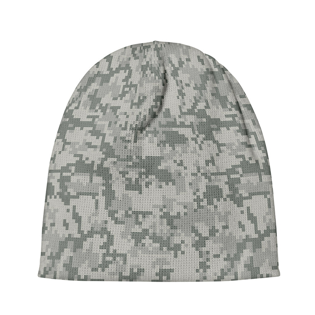 Tan Digital Camo Pattern Print Beanie