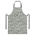 Tan Digital Camo Pattern Print Bib Apron With Pocket