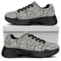 Tan Digital Camo Pattern Print Black Chunky Shoes