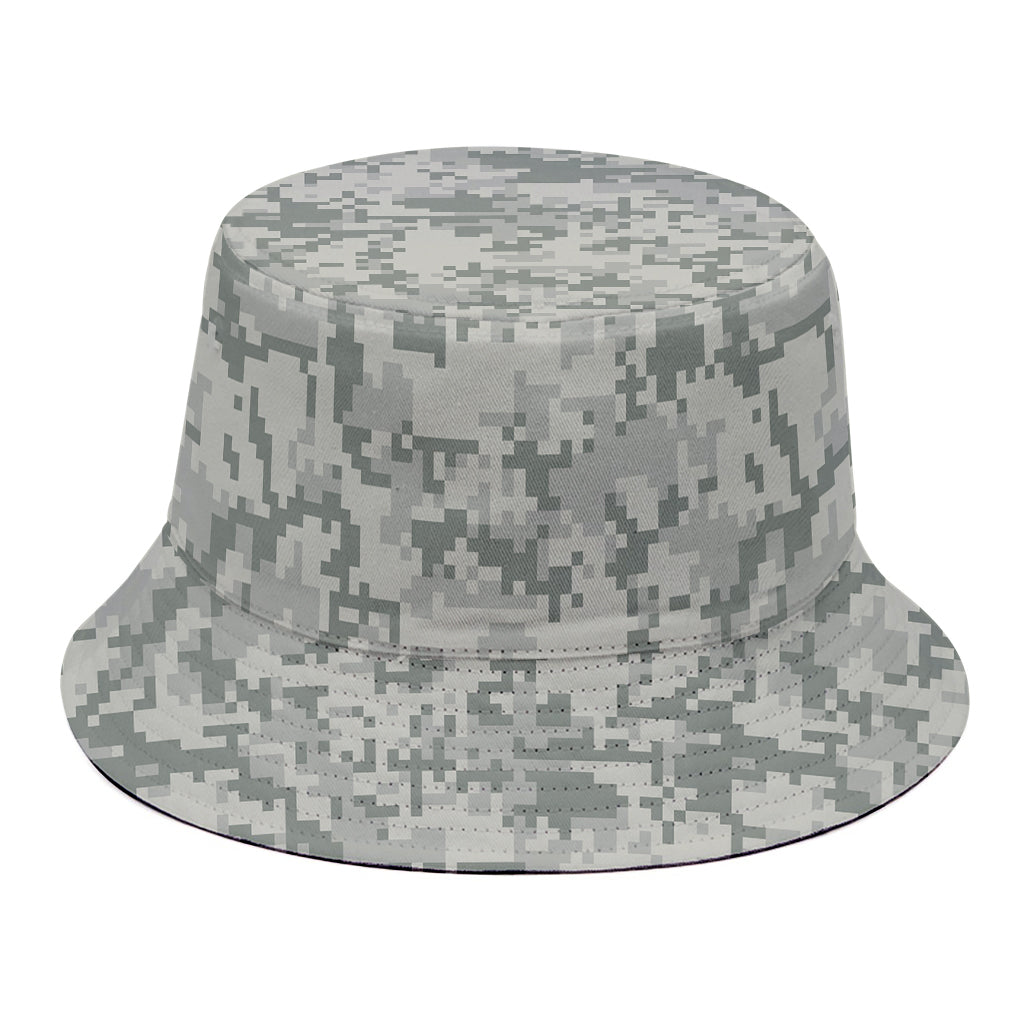 Tan Digital Camo Pattern Print Bucket Hat