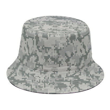 Tan Digital Camo Pattern Print Bucket Hat