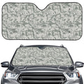 Tan Digital Camo Pattern Print Car Windshield Sun Shade