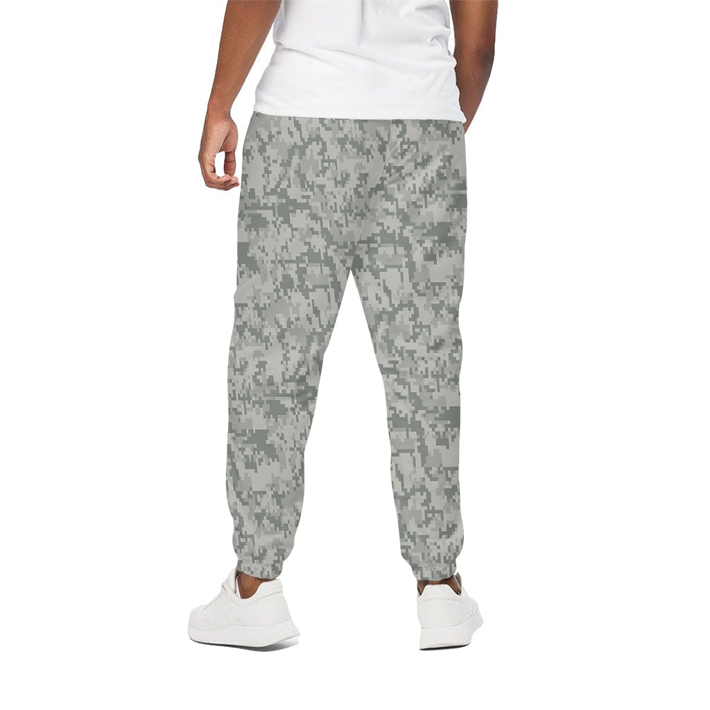 Tan Digital Camo Pattern Print Cotton Pants