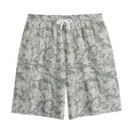 Tan Digital Camo Pattern Print Cotton Shorts