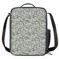 Tan Digital Camo Pattern Print Crossbody Lunch Bag