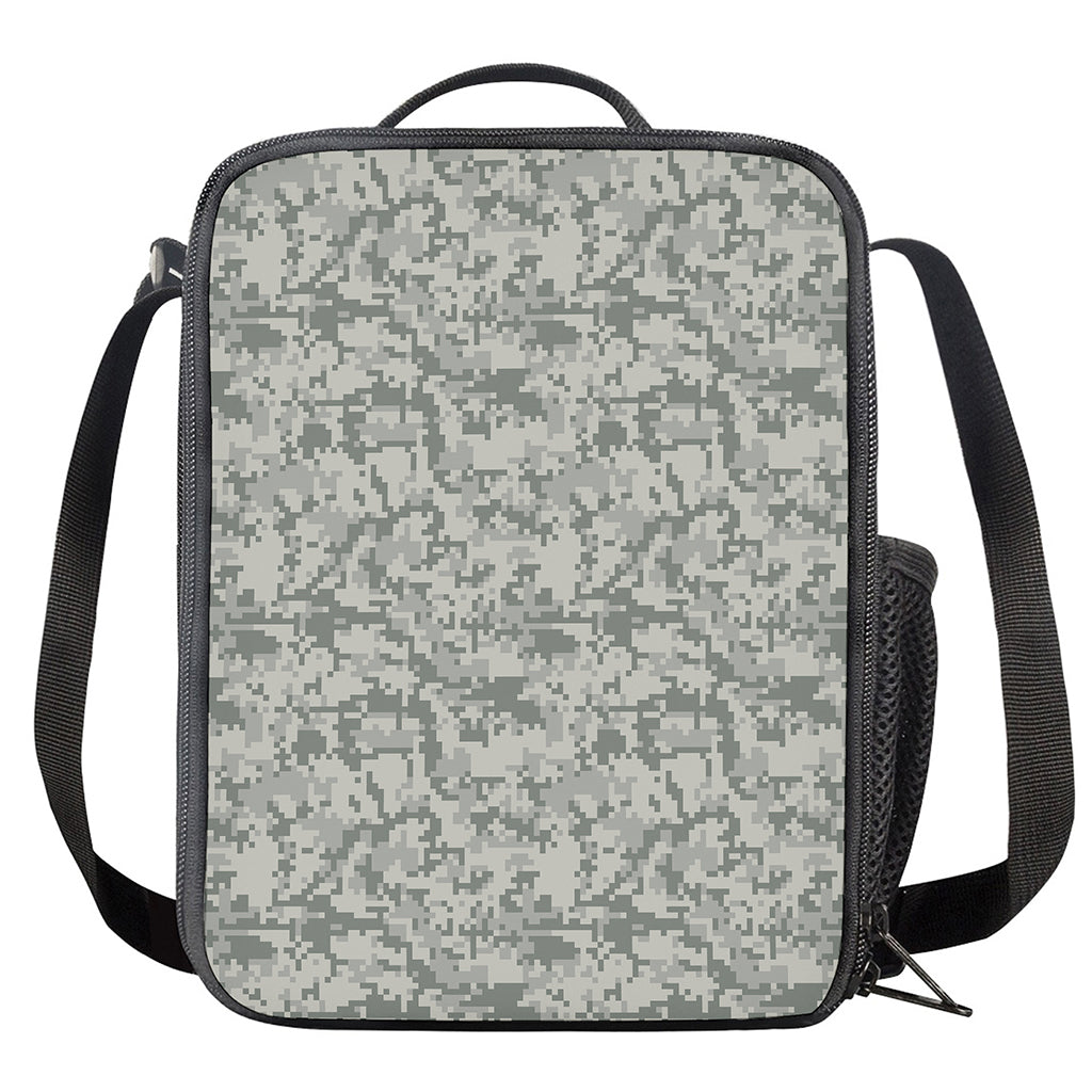 Tan Digital Camo Pattern Print Crossbody Lunch Bag