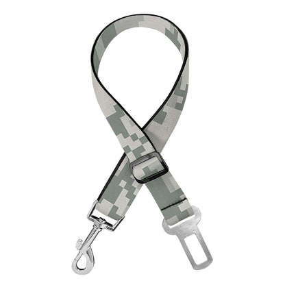 Tan Digital Camo Pattern Print Dog Seat Belt