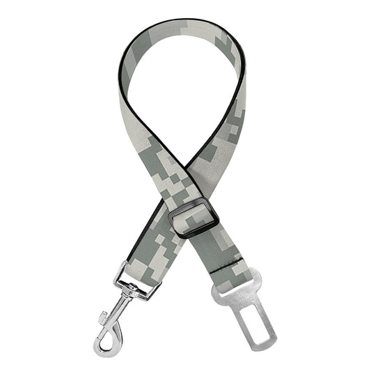 Tan Digital Camo Pattern Print Dog Seat Belt
