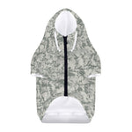 Tan Digital Camo Pattern Print Dog Zip Up Hoodie