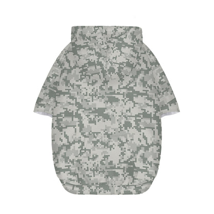 Tan Digital Camo Pattern Print Dog Zip Up Hoodie