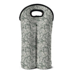 Tan Digital Camo Pattern Print Double Neoprene Wine Tote