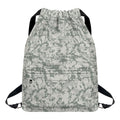 Tan Digital Camo Pattern Print Drawstring Backpack