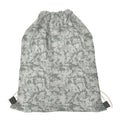 Tan Digital Camo Pattern Print Drawstring Bag