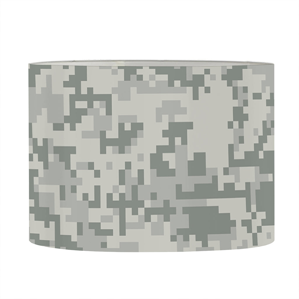 Tan Digital Camo Pattern Print Drum Lamp Shade