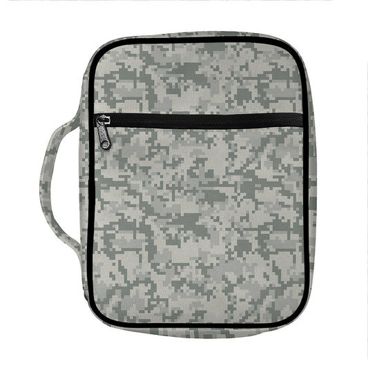 Tan Digital Camo Pattern Print Front Pocket Bible Bag
