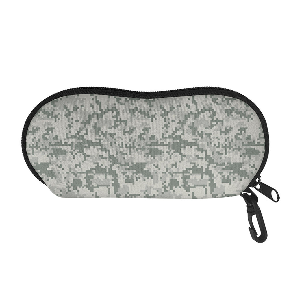 Tan Digital Camo Pattern Print Glasses Case
