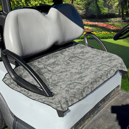 Tan Digital Camo Pattern Print Golf Cart Seat Cover