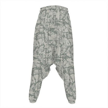 Tan Digital Camo Pattern Print Hammer Pants