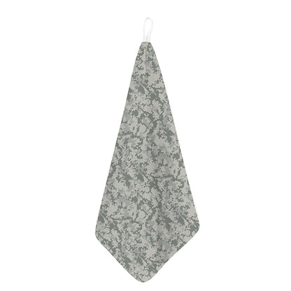 Tan Digital Camo Pattern Print Hand Towel