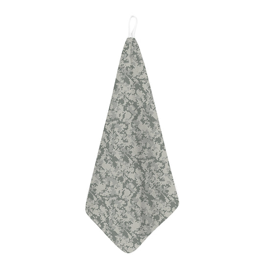 Tan Digital Camo Pattern Print Hand Towel