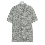 Tan Digital Camo Pattern Print Hawaiian Shirt