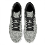 Tan Digital Camo Pattern Print High Top Leather Sneakers