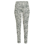 Tan Digital Camo Pattern Print High-Waisted Pocket Leggings