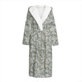 Tan Digital Camo Pattern Print Hooded Bathrobe