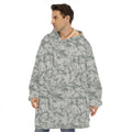 Tan Digital Camo Pattern Print Hoodie Blanket